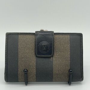 Fendi Pequin Snap Closure and Kisslock Wallet